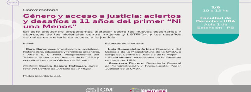 Conversatorio «Genero y Acceso a Justicia: Aciertos y desafíos a 11 años del primer «Ni Una Menos»