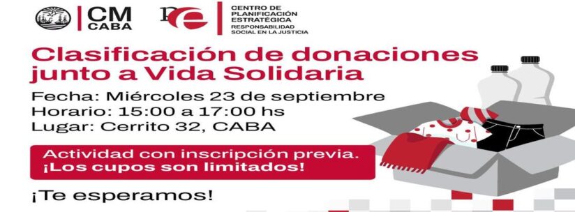 Jornada solidaria de clasificación de ropa y materiales