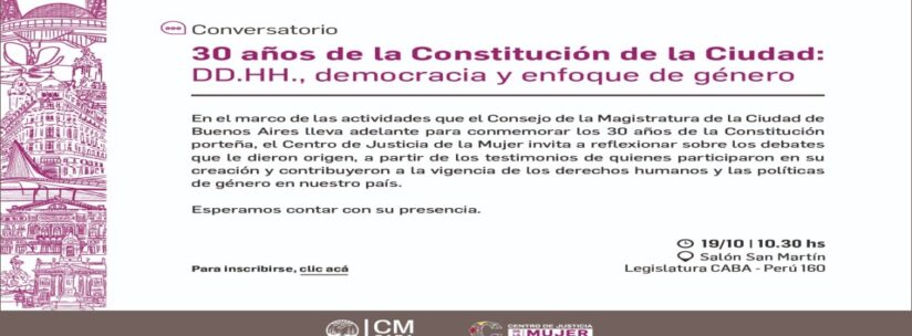 30 años de la Constitución de la Ciudad: DD.HH., democracia y enfoque de género